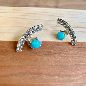 BaubleBar Jewelry - BaubleBar Rhinestone & Turquoise Earrings BaubleBar Jewelry - BaubleBar Rhinestone & Turquoise Earrings